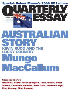 cover image of Quarterly Essay 36 Australian Story